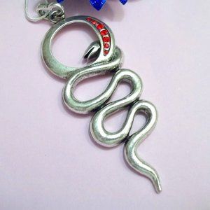RED RHINESTONE SNAKE NECKLACE